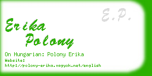 erika polony business card
